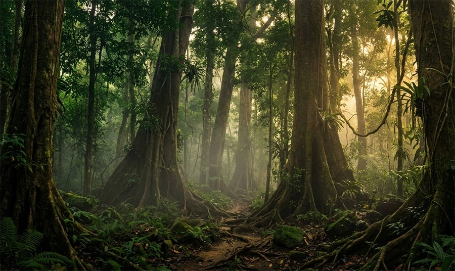 Ancient highland rainforest of Pahang, Malaysia — where wild Tongkat Ali roots grow undisturbed for decades
